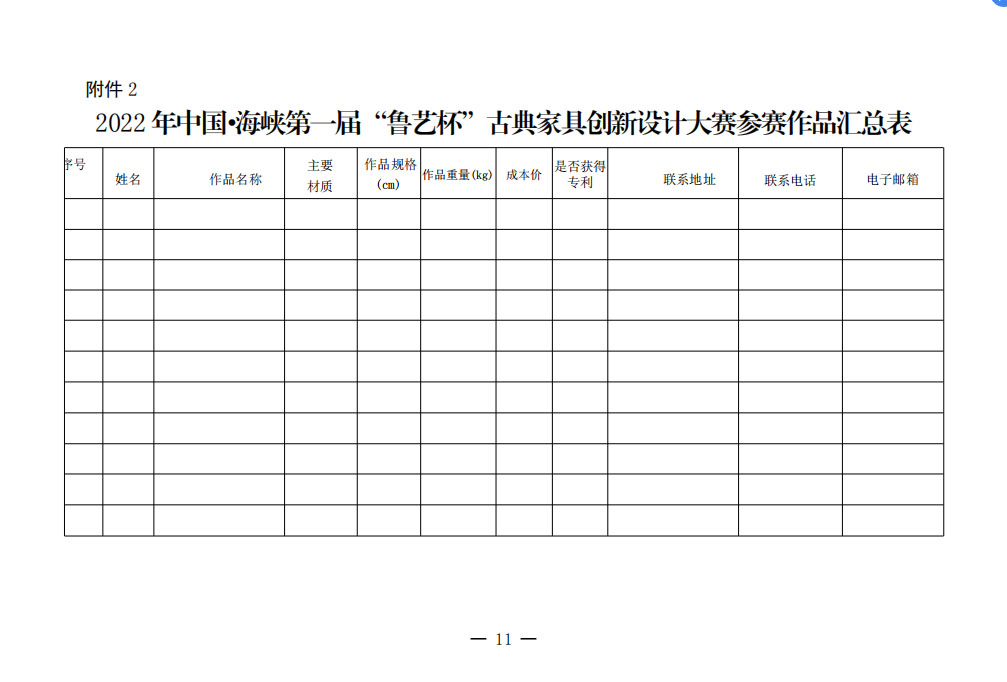 2022年中國?海峽“魯藝杯”第一屆古典家具創意設計大賽(圖11)